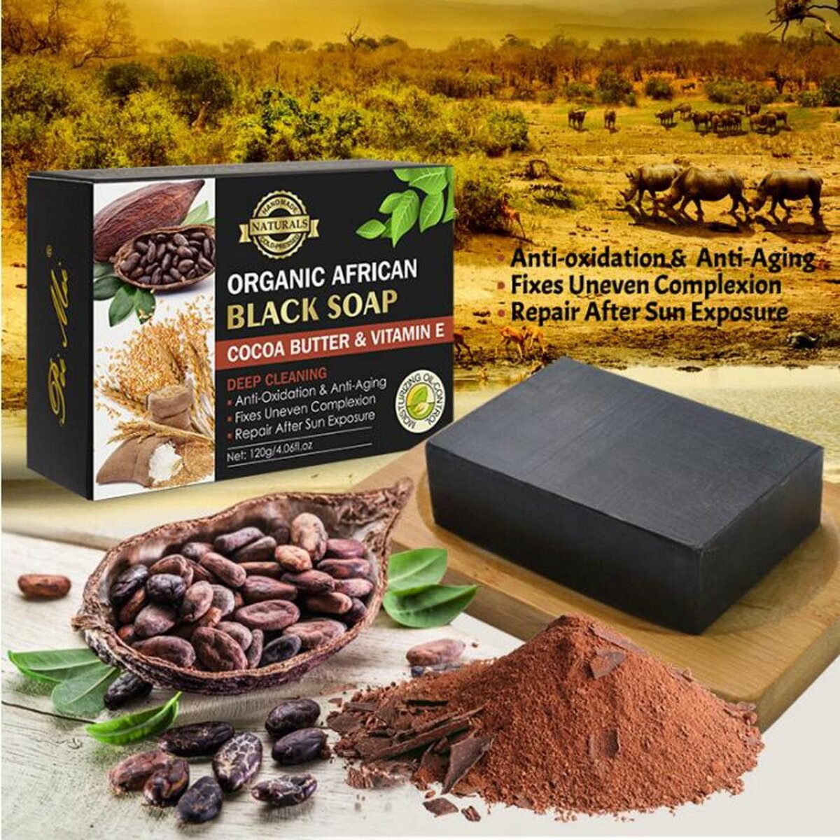 Organic African black soap k80