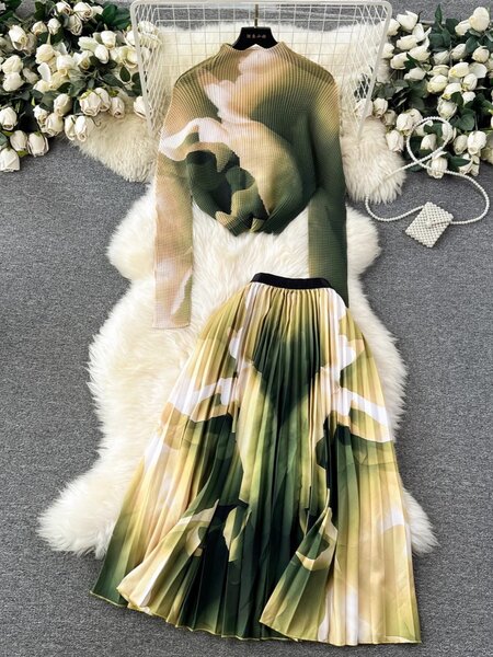 Floral skirt and top