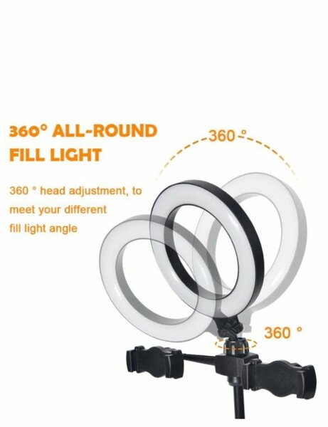 6 Ring-Light téléphone selfie support