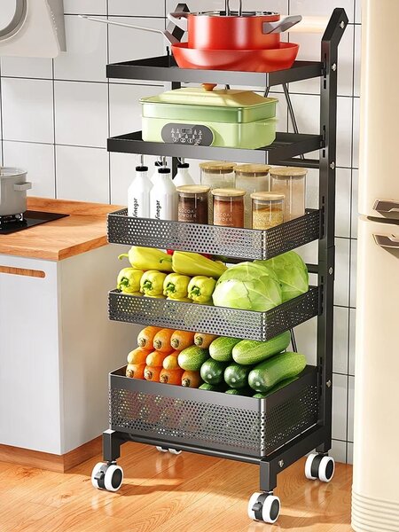 Movable kitchen rack