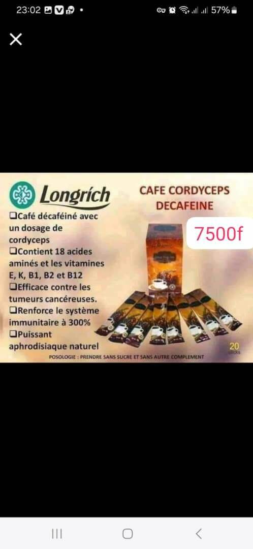 Café Cordyceps Décaféiné Longrich