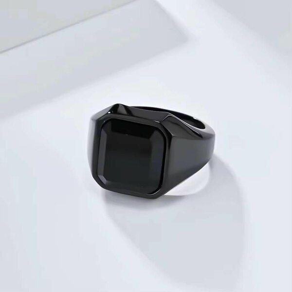 Bague homme en acier inoxydable