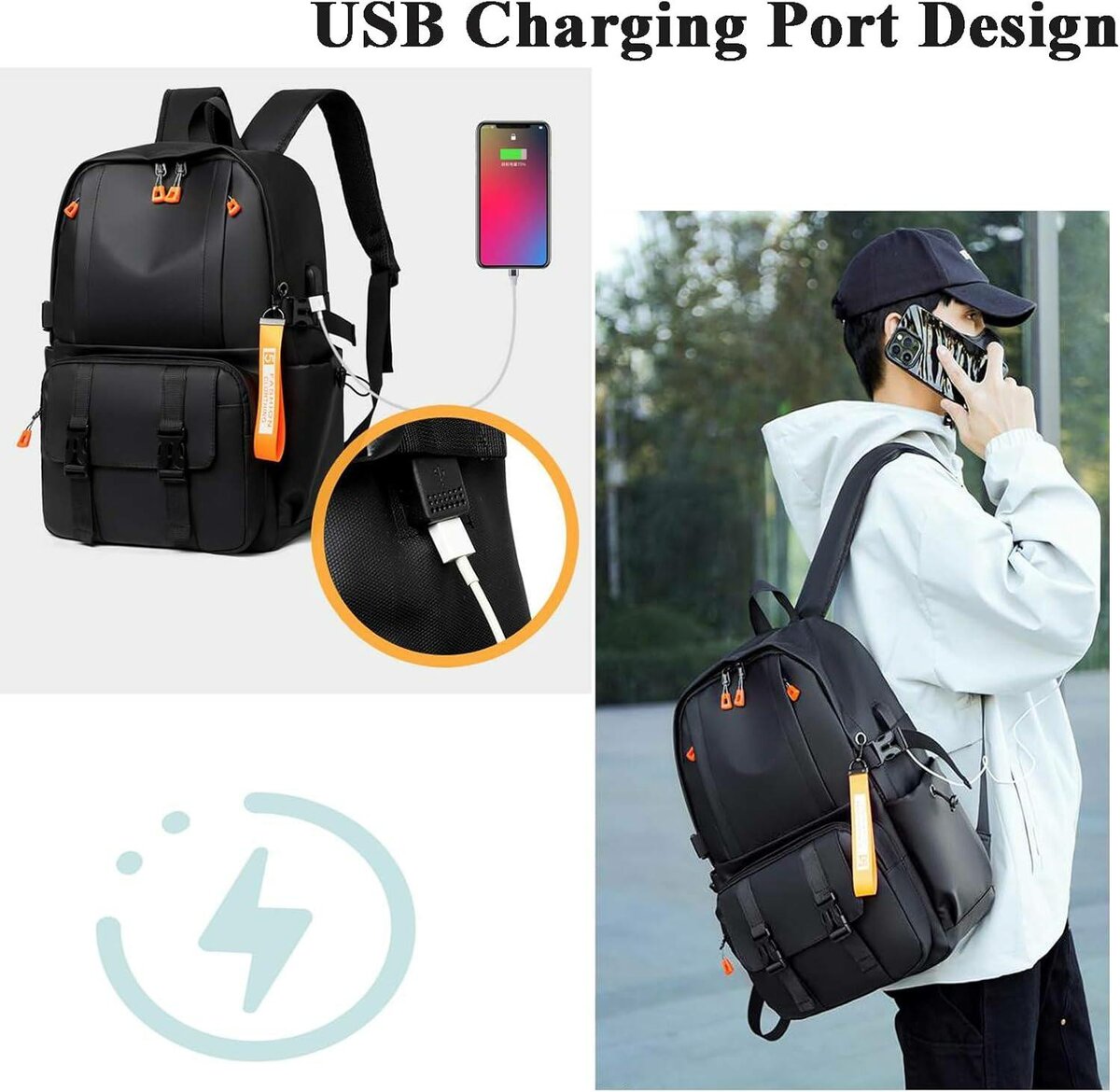 Waterproof 17 inches travel laptop bag school backpack