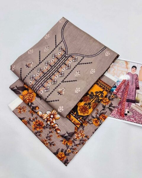 Unstitch suit 3ps lawn