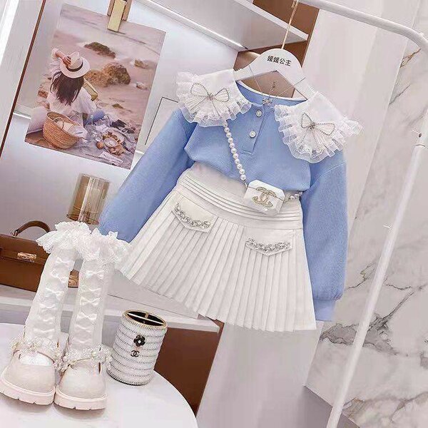 Stylish Girls' Skirt Set