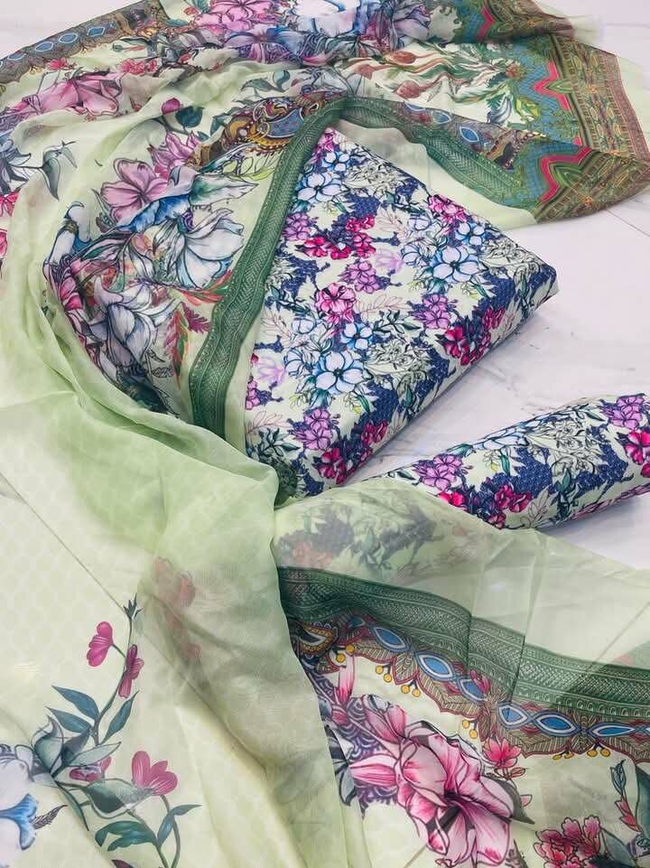 Printed lawn suit