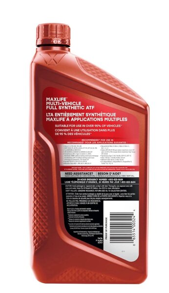 VALVOLINE Maxlife MULTI-VEHICLE (ATF) Imported from Canada