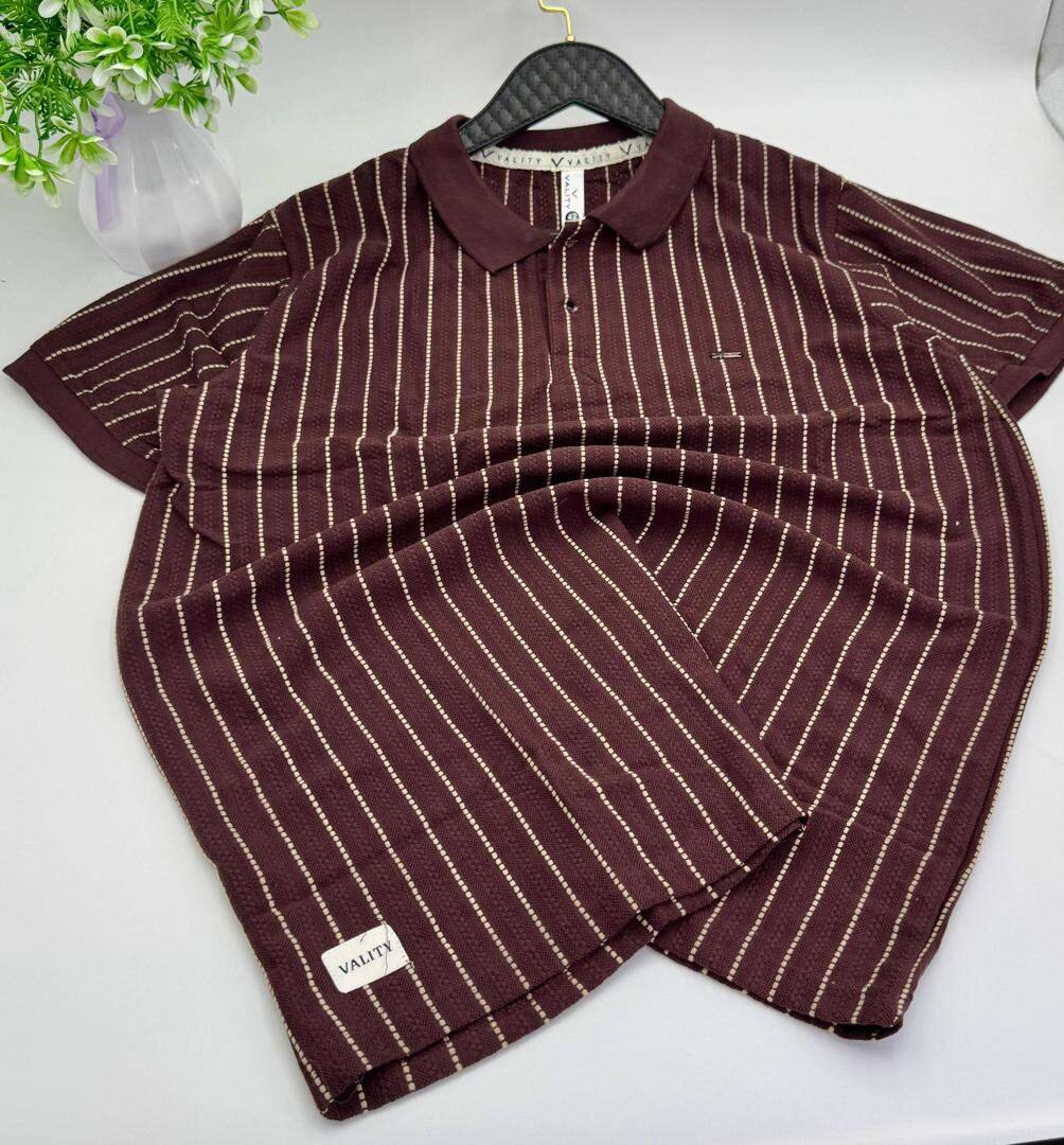 Polo à Rayures Col Classique