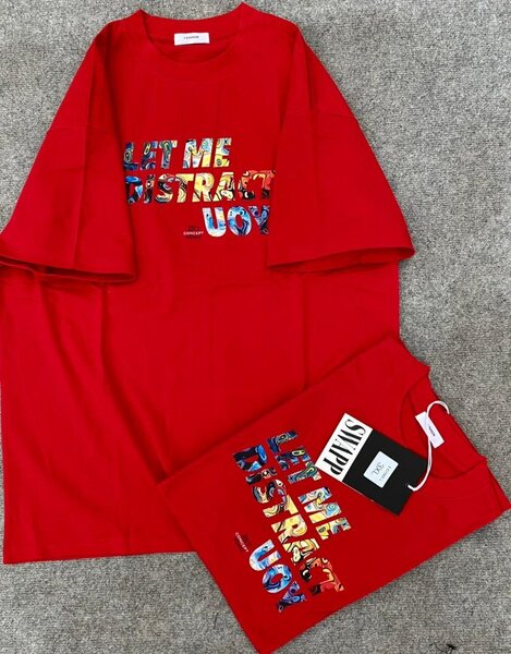 T-shirt rouge unisexe