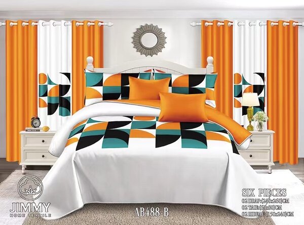 Parure de lit moderne 6 pièces