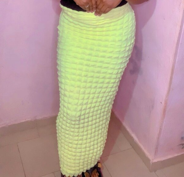 Jupe longue texturée élégante