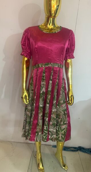 Robe Rose et Verte