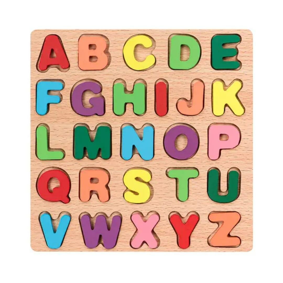 Puzzle en bois alphabet et formes