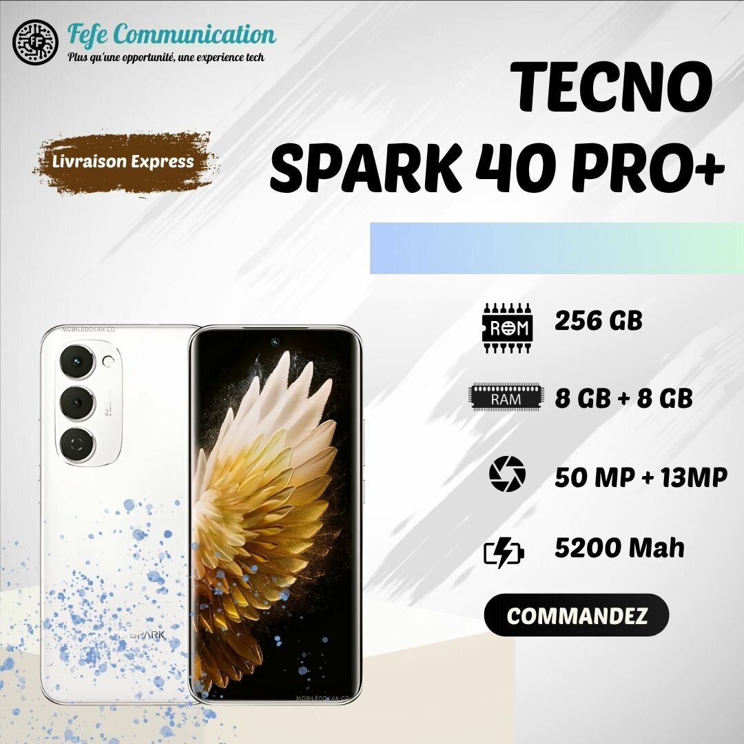 Tecno Spark 40 Pro+ 256 Go