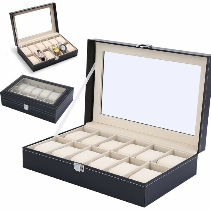 Coffret 12 rangés de montre