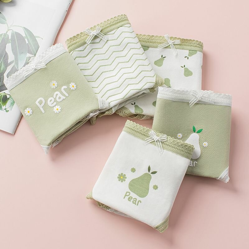 Culottes en coton imprimé poire