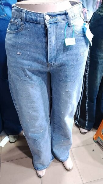 Jeans décontractés en denim brodé