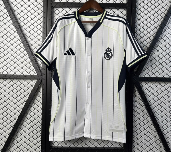 Maillot de football blanc rayé