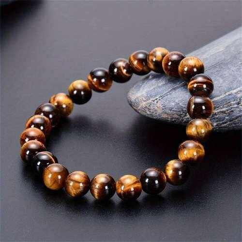 Bracelet en pierres œil-de-tigre