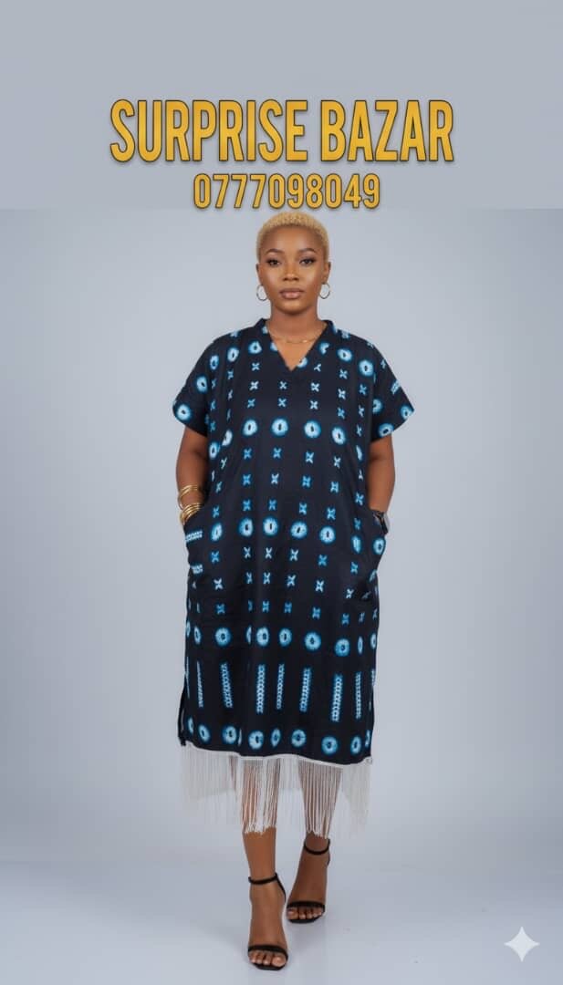 Robe ethnique à franges