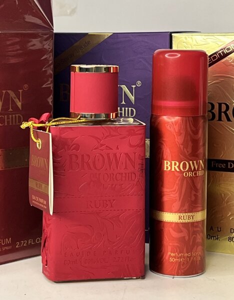 Brown Orchid Ruby Perfume with Deo spray