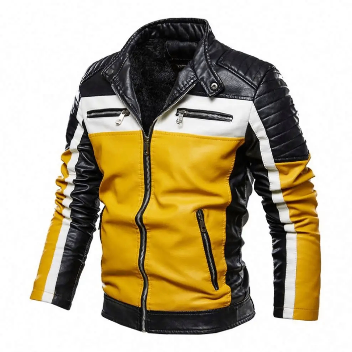 Blouson moto homme bicolore