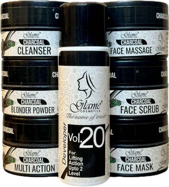 Charcol Facial Set 7 Pcs 300 Ml by Glame