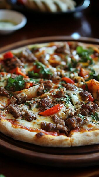 Délicieuse pizza gourmet