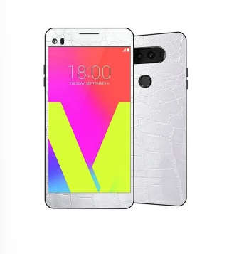 Textured Mobile Skin For V20 - Silver