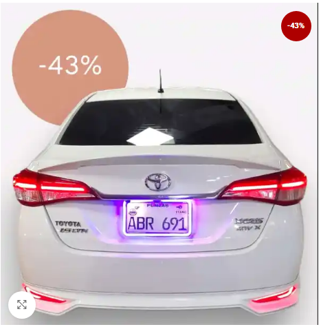 Car License Plate Frame with Led Light Blue Color and Camera Fitting Option