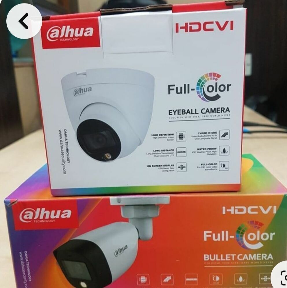 Caméra  dahoua full color 2mp dôme  et extérieur