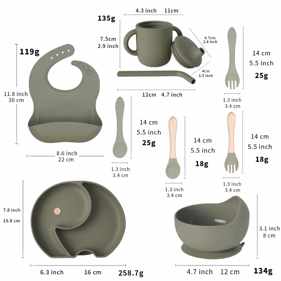 Silicone Baby feeding Set
