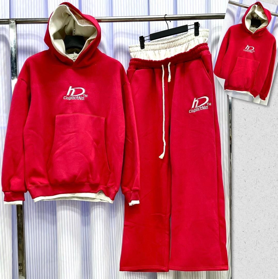 Ensemble de survêtement rouge unisexe