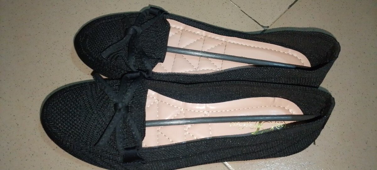 Ballerines noires en toile