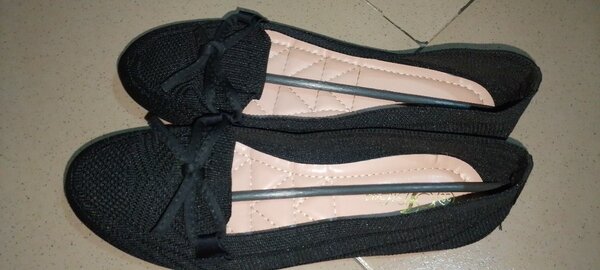 Ballerines noires en toile