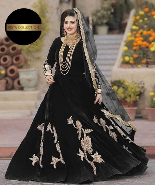 3 PCs Women's Unstitched Embroidered Maxi Suit