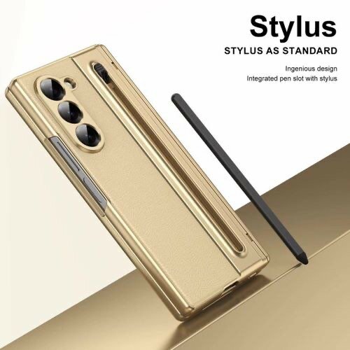 Étui doré avec stylet intégré