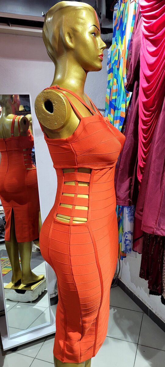 Robe Bandage Orange Élégante