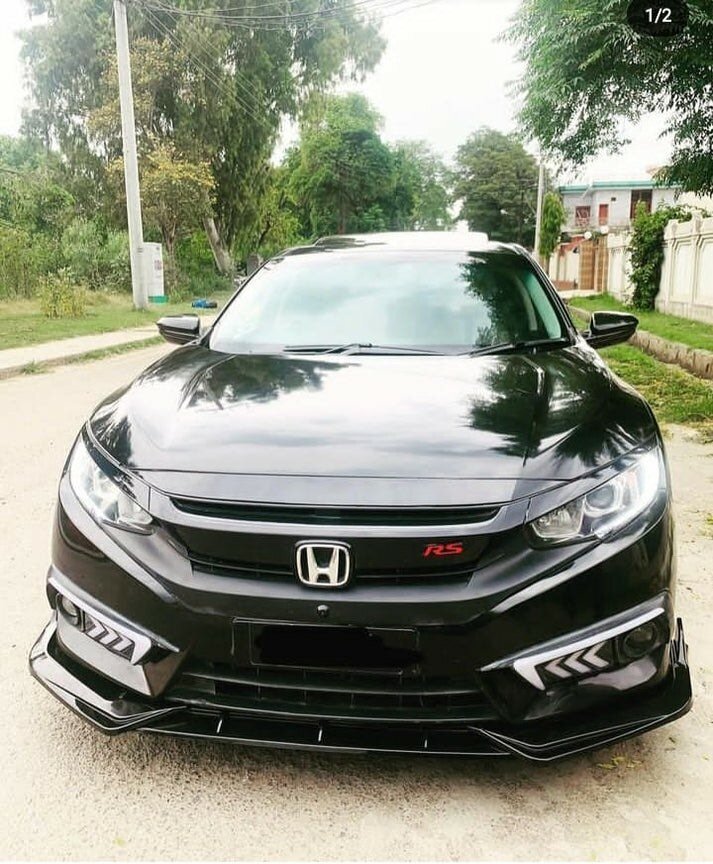 Car Front Bumper Splitter ABS Plastic - Small Spike Style -