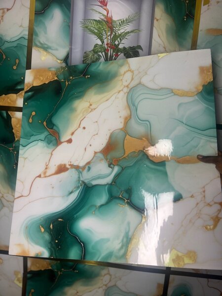 PVC mural en marbre vert