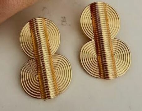 Boucles d'oreilles ronde dorée