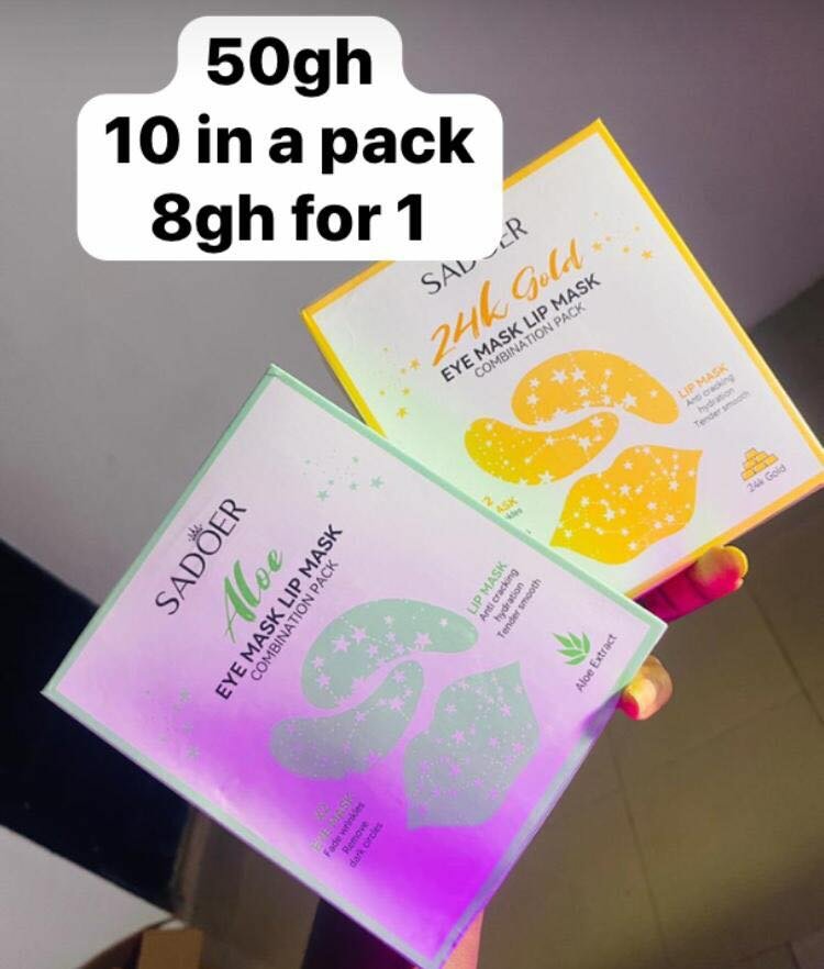 Under eye and lip mask combo