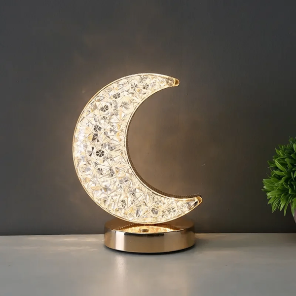 Lampe Lune Cristal LED Éclatante