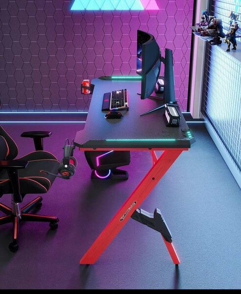 RGB LIGHTING GAMING AND COMPUTER DESK
