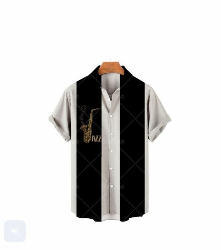 Shipped from abroad Fashion Casual Flower Shirt Music Series