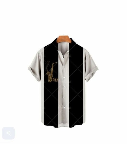 Shipped from abroad Fashion Casual Flower Shirt Music Series