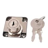 1 Piece Drawer Lock, Furniture Desk Cabinet Lock, Desk Drawer Lock Box Lock for Home & Office With 2 Keys