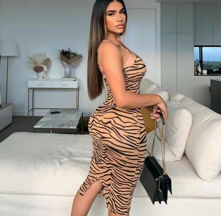 High Quality Elegant Clothes Printed Dress Halter For Summer