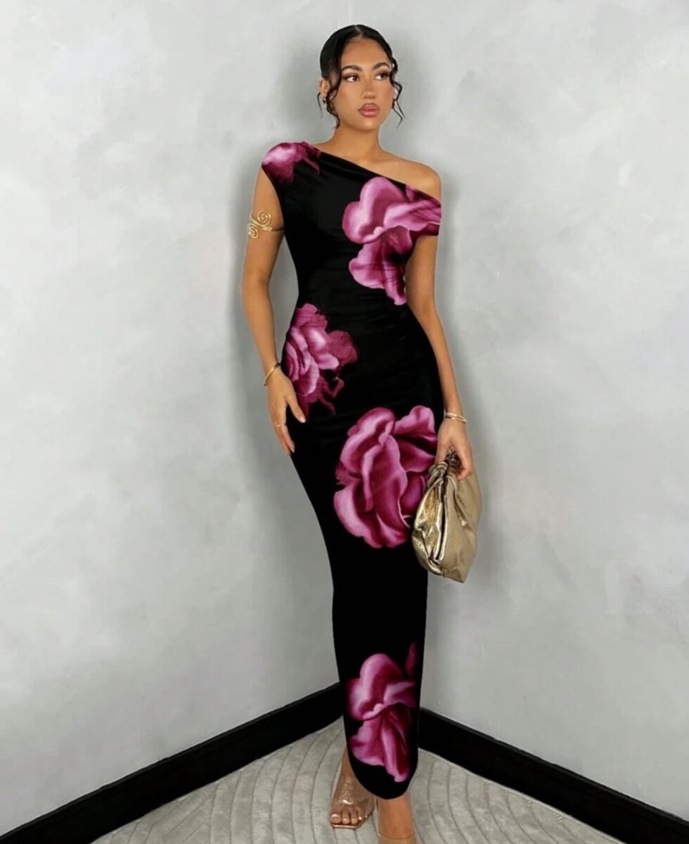 Long Shoulder Bodycon Dress