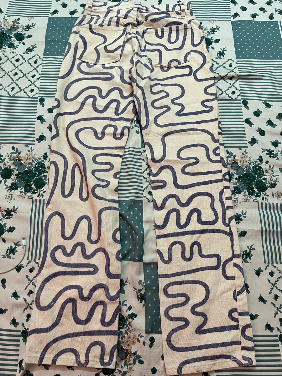 Pantalon imprimé artistique